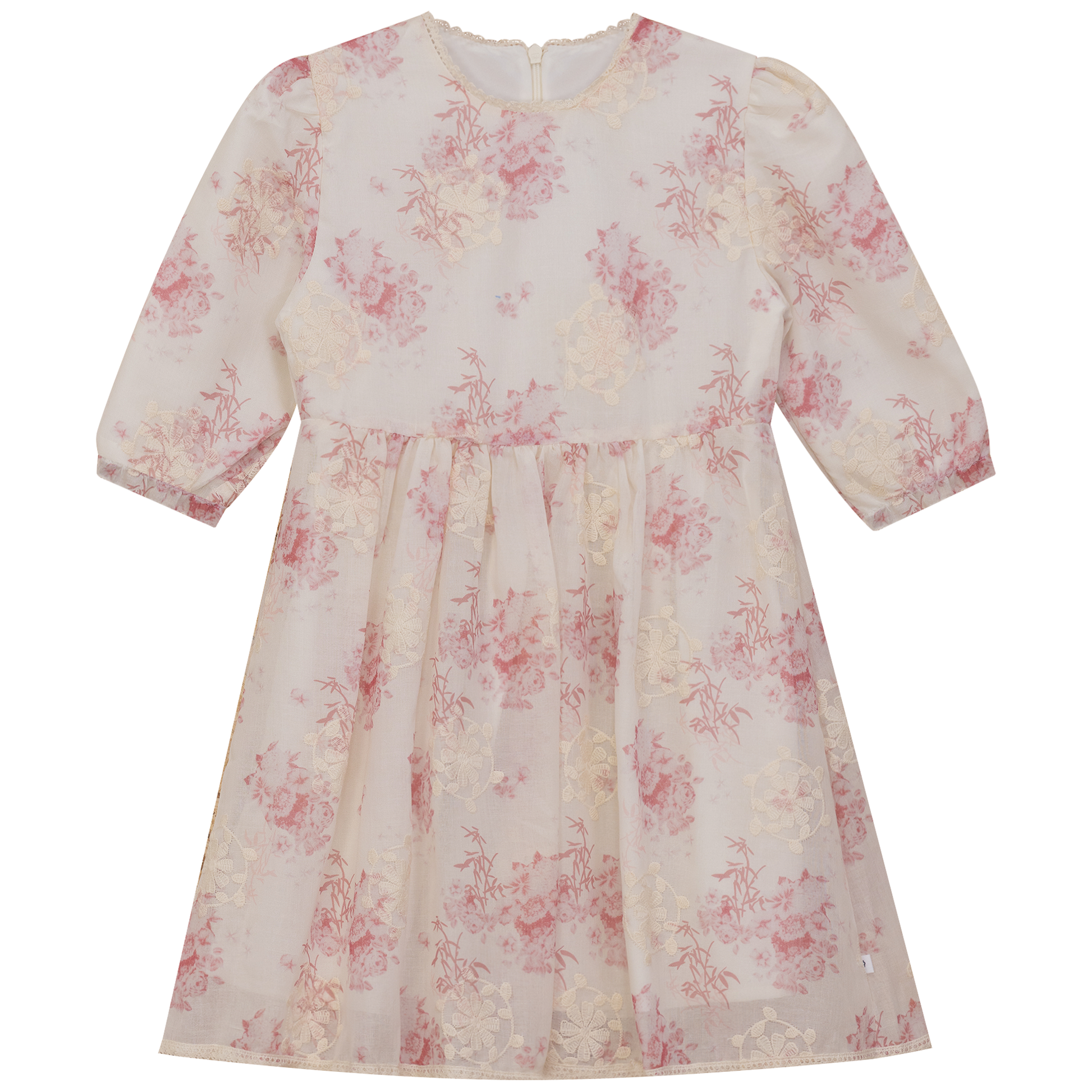 Woven Flower Embroidered Dress