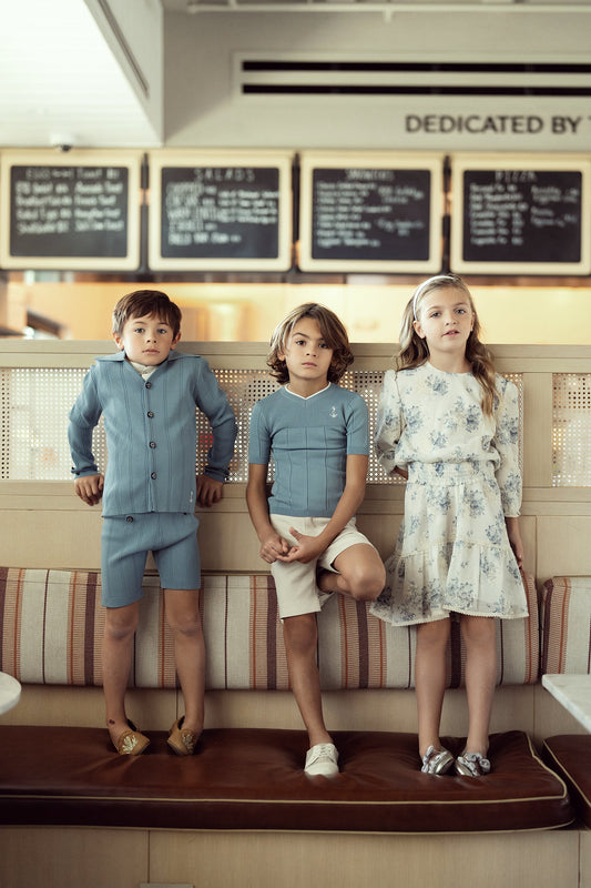 Flower Print Embroidered 2Pc Set