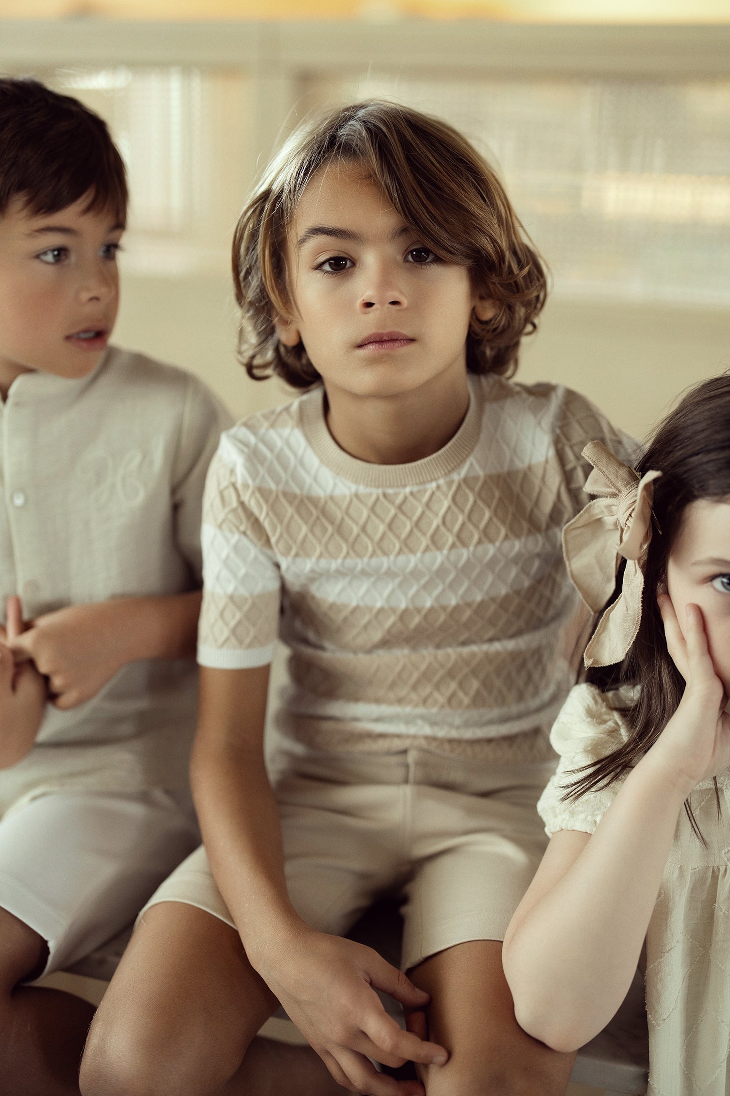 Honeycomb Stripe Knit Top