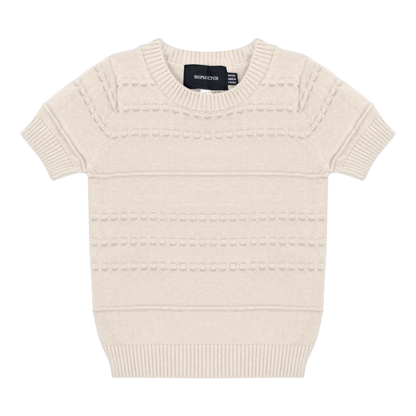 Stripe Knit Textured Sweater Dark Almond