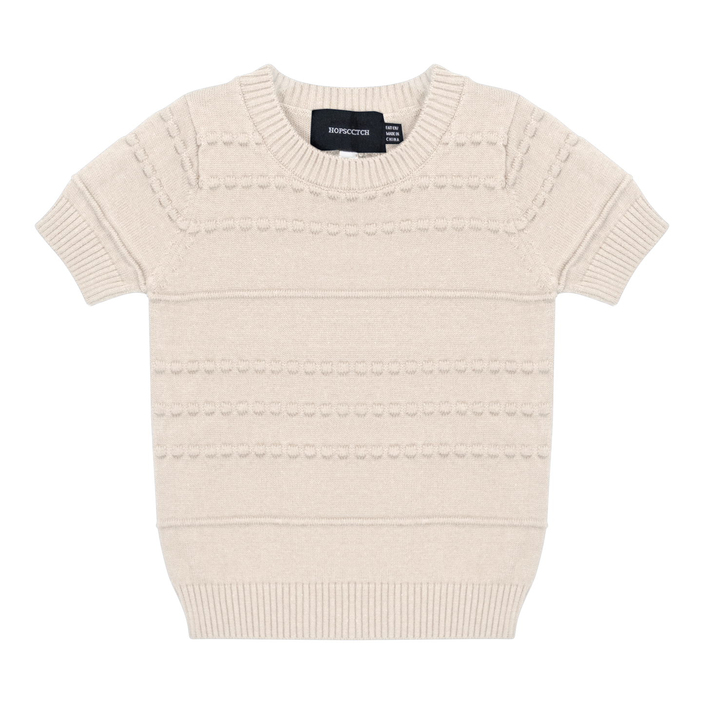 Stripe Knit Textured Sweater Dark Almond