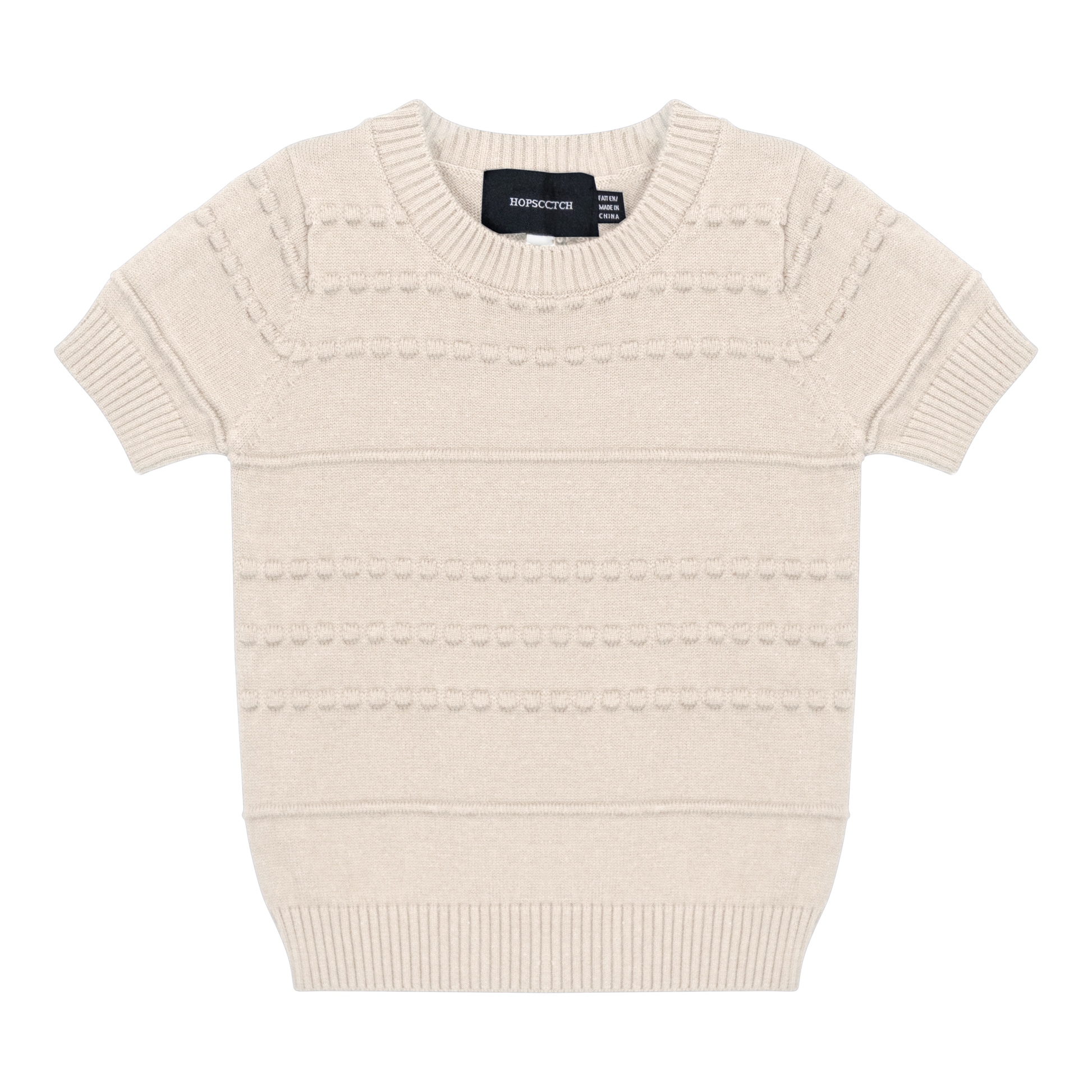 Stripe Knit Textured Sweater Dark Almond
