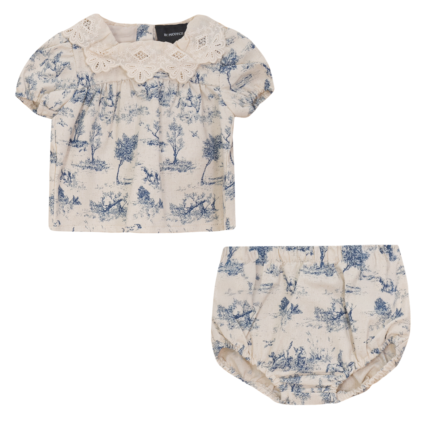 Tree Print 2Pc Set Indigo