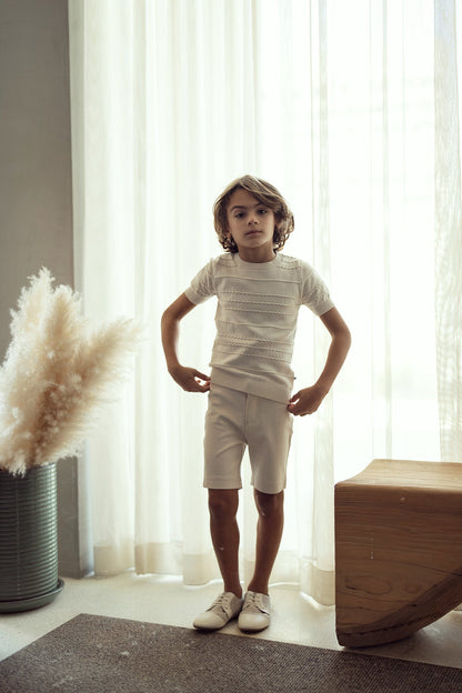 Stripe Knit Textured Sweater