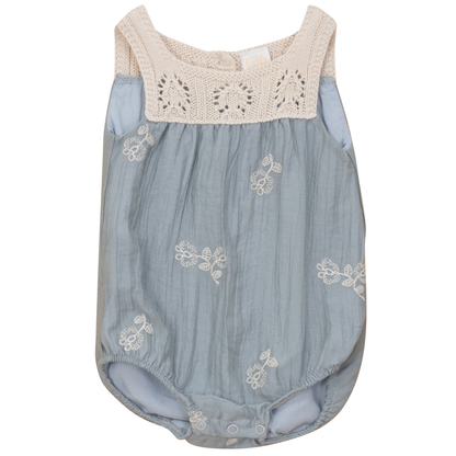 Woven Crinkle Bubble Blue