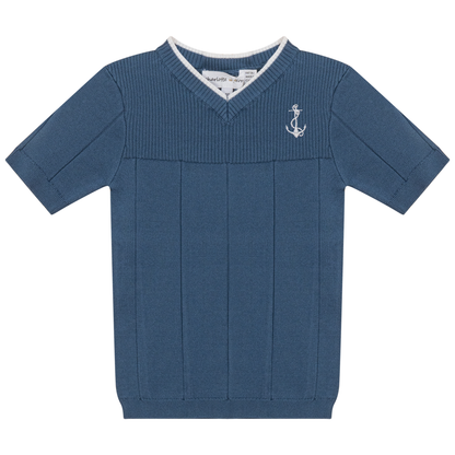 Anchor Embroidered Tshirt Sapphire