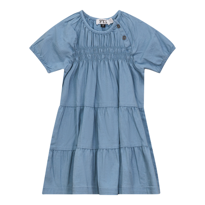 Denim Tiered Dress Light Denim Wash