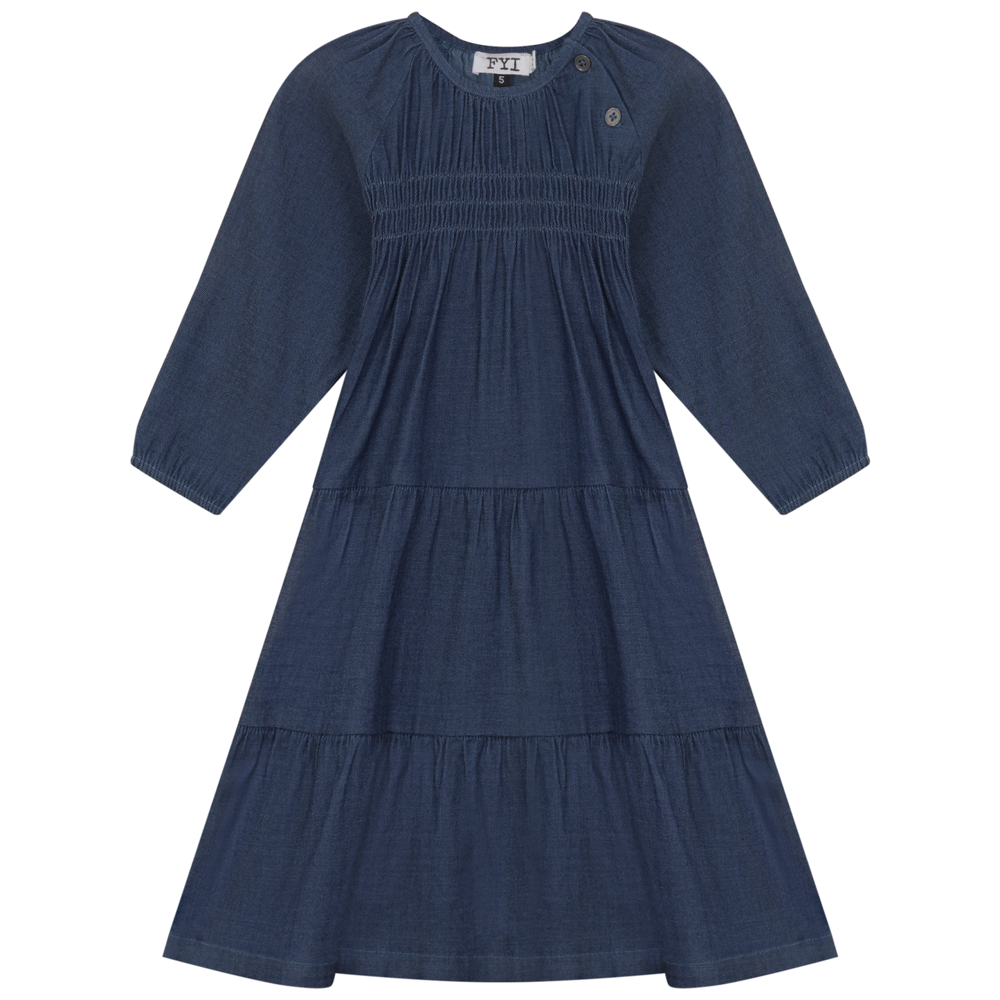Denim Tiered Dress