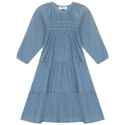 Denim Tiered Dress