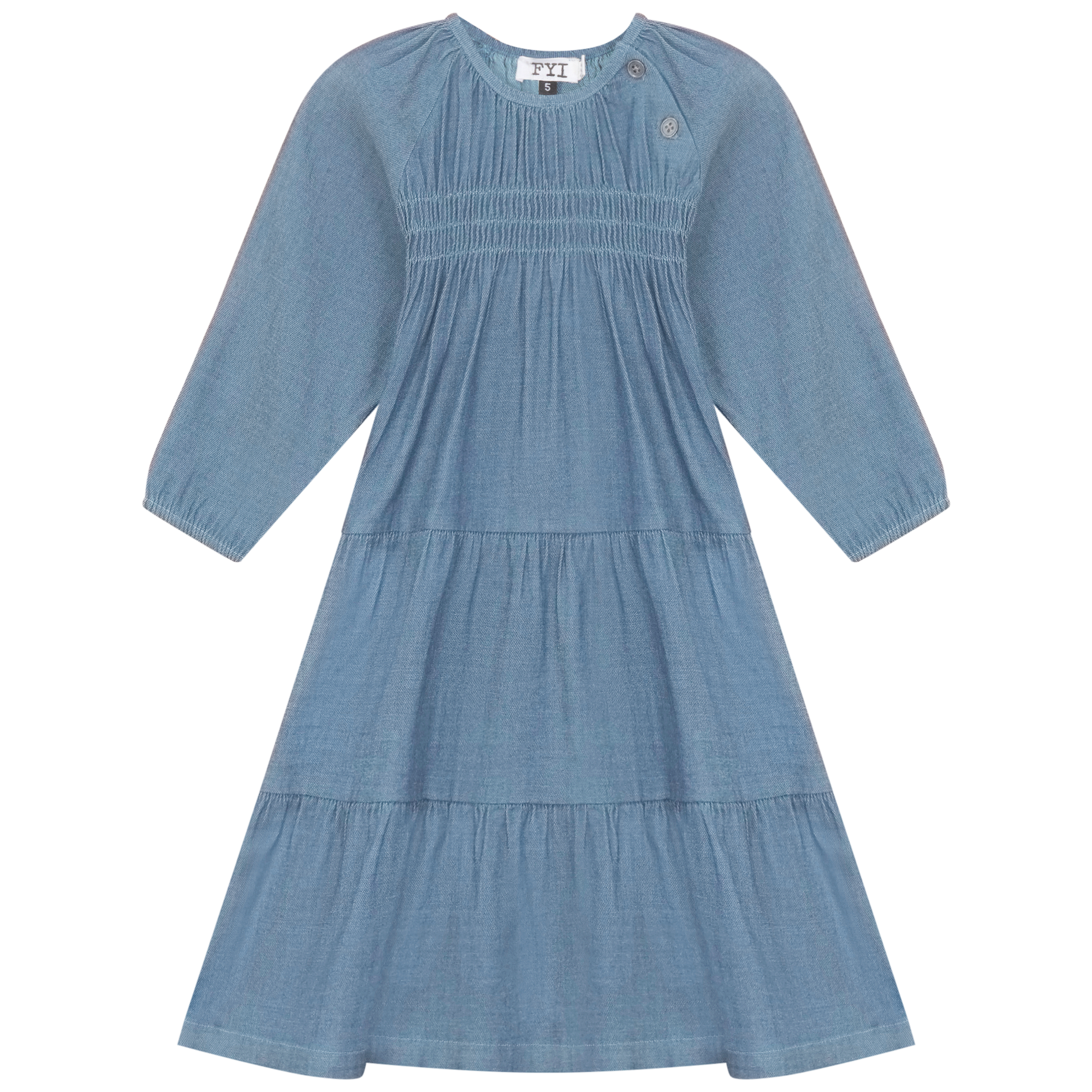 Denim Tiered Dress