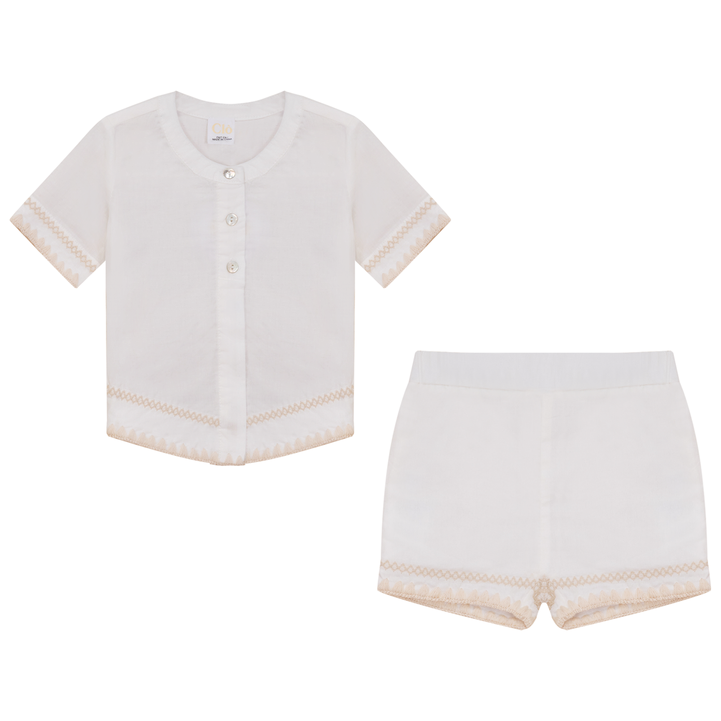 Cotton 2Pc Set Off White