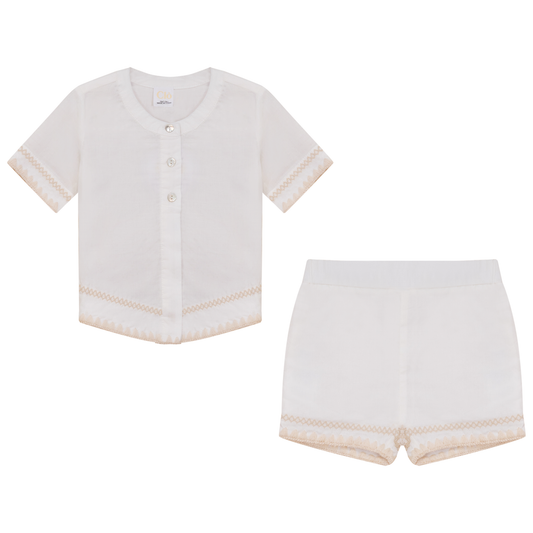 Cotton 2Pc Set Off White