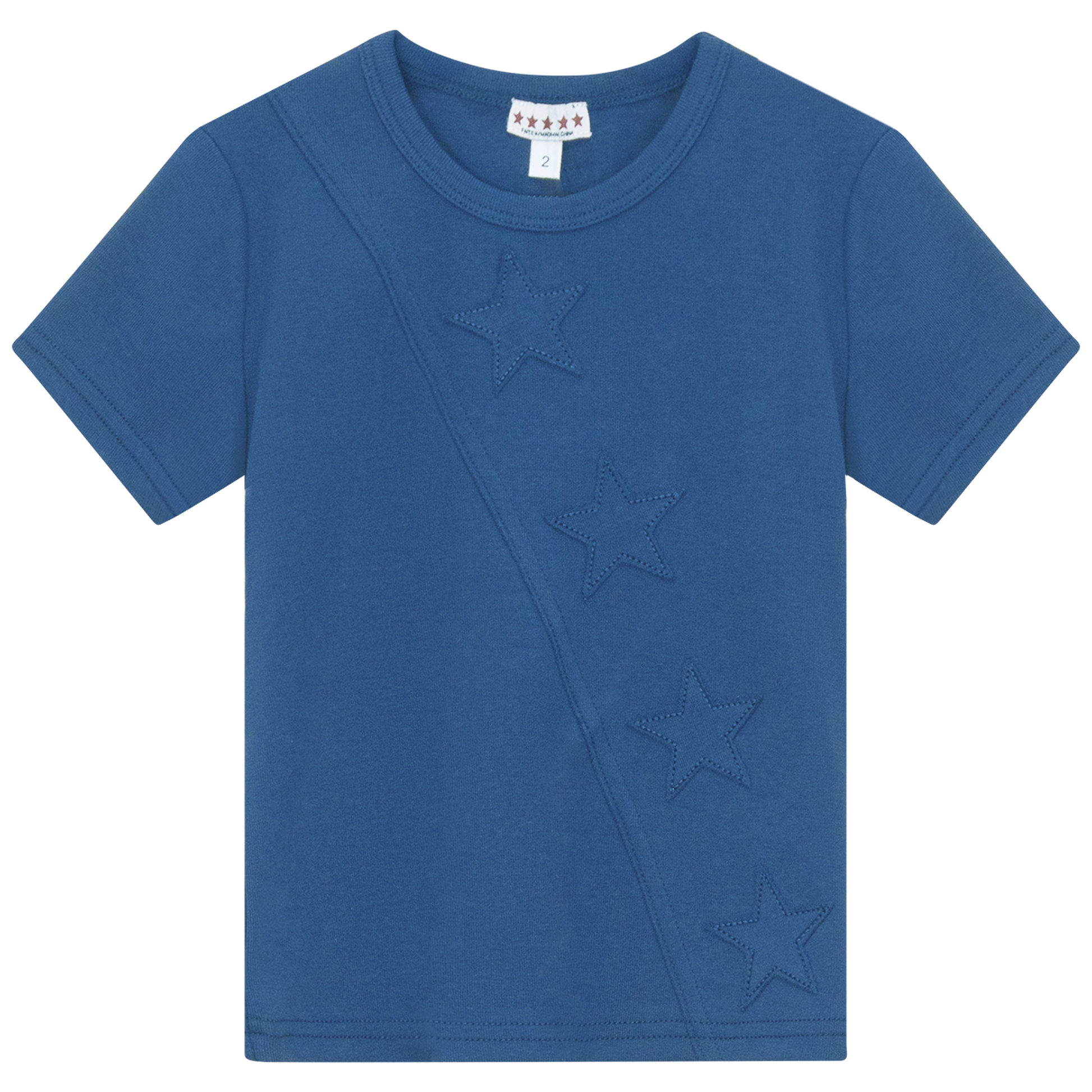 Stars Applique Tshirt Light Denim