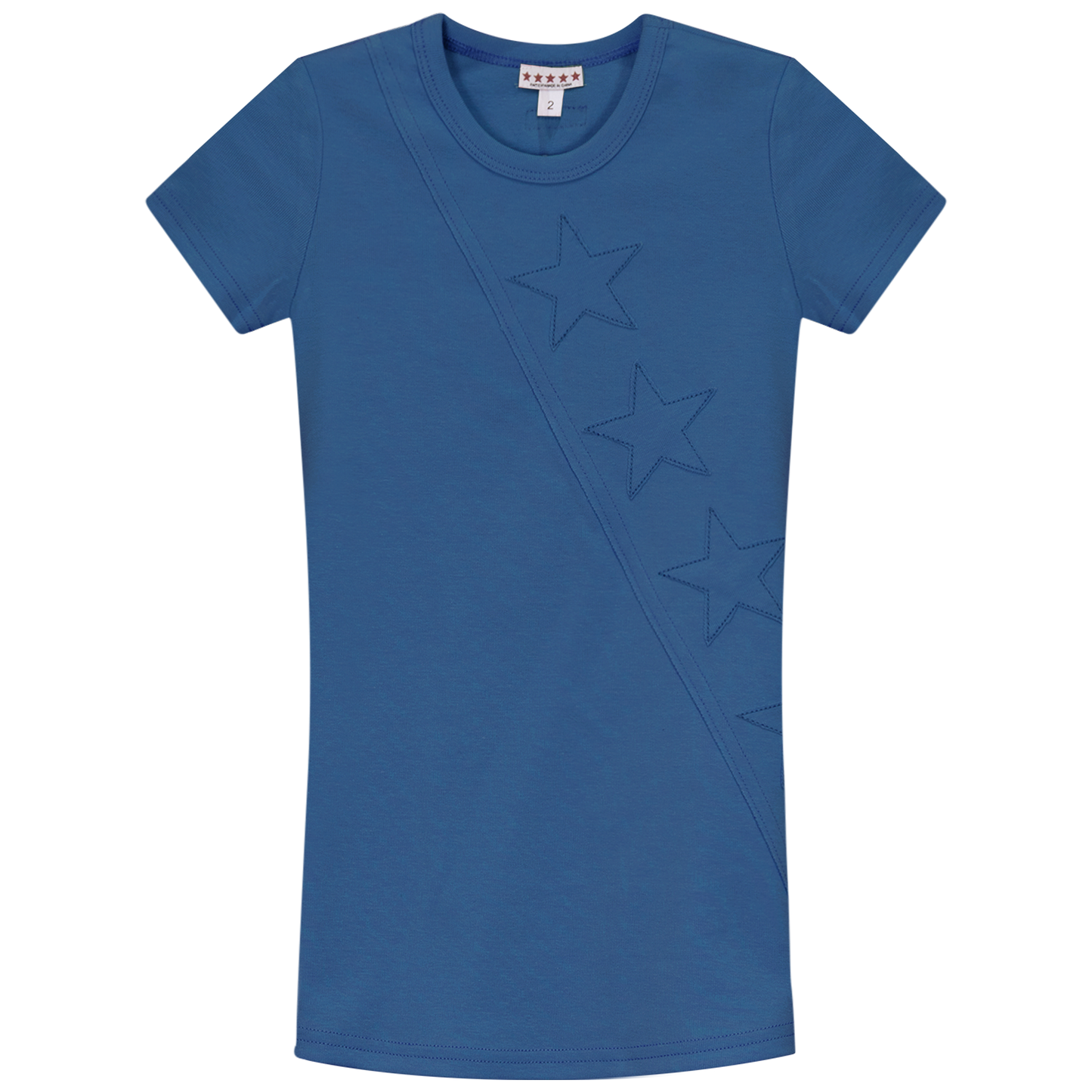 Stars Applique Dress Light Denim