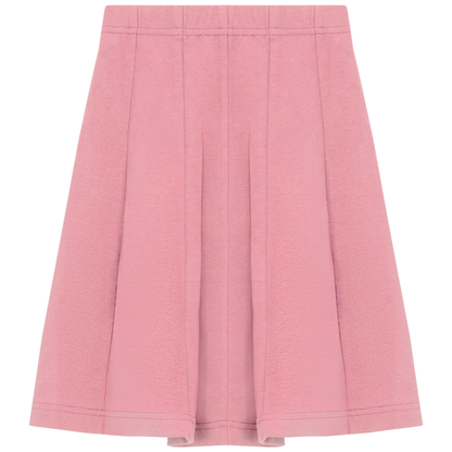 Ribbed Short Panel Skirt Dark Pink