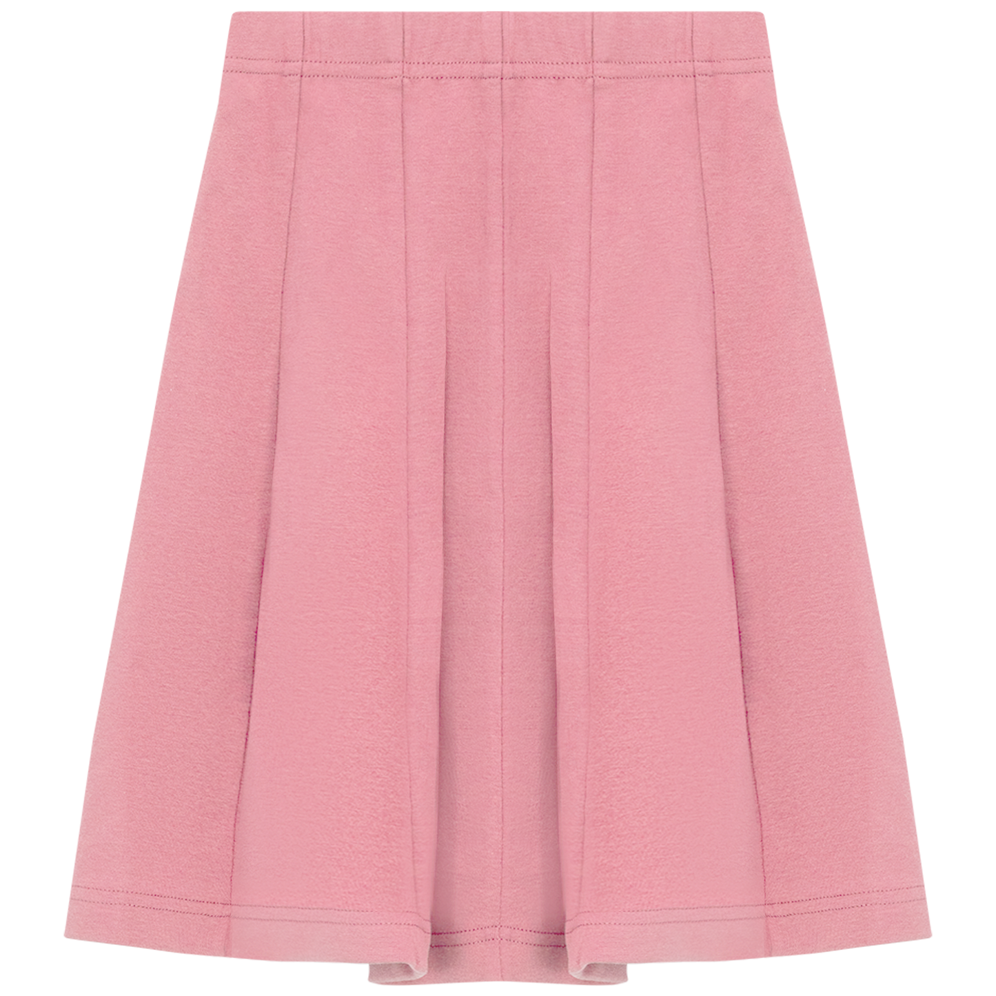 Ribbed Short Panel Skirt Dark Pink