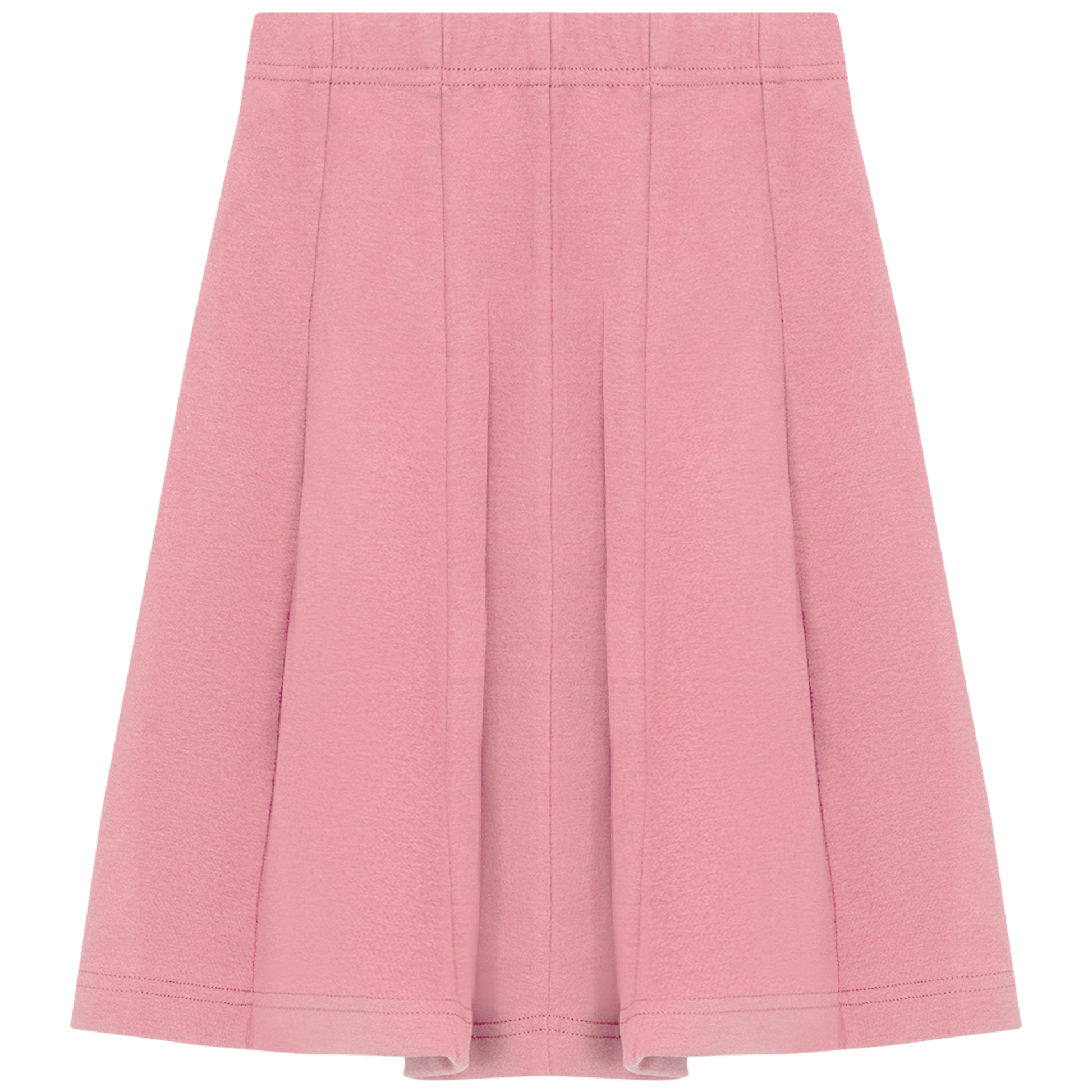 Ribbed Short Panel Skirt Dark Pink