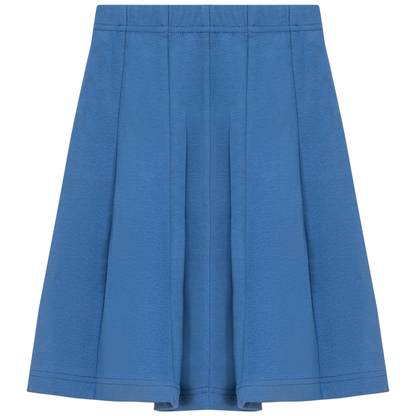 Ribbed Short Panel Skirt Light Denim