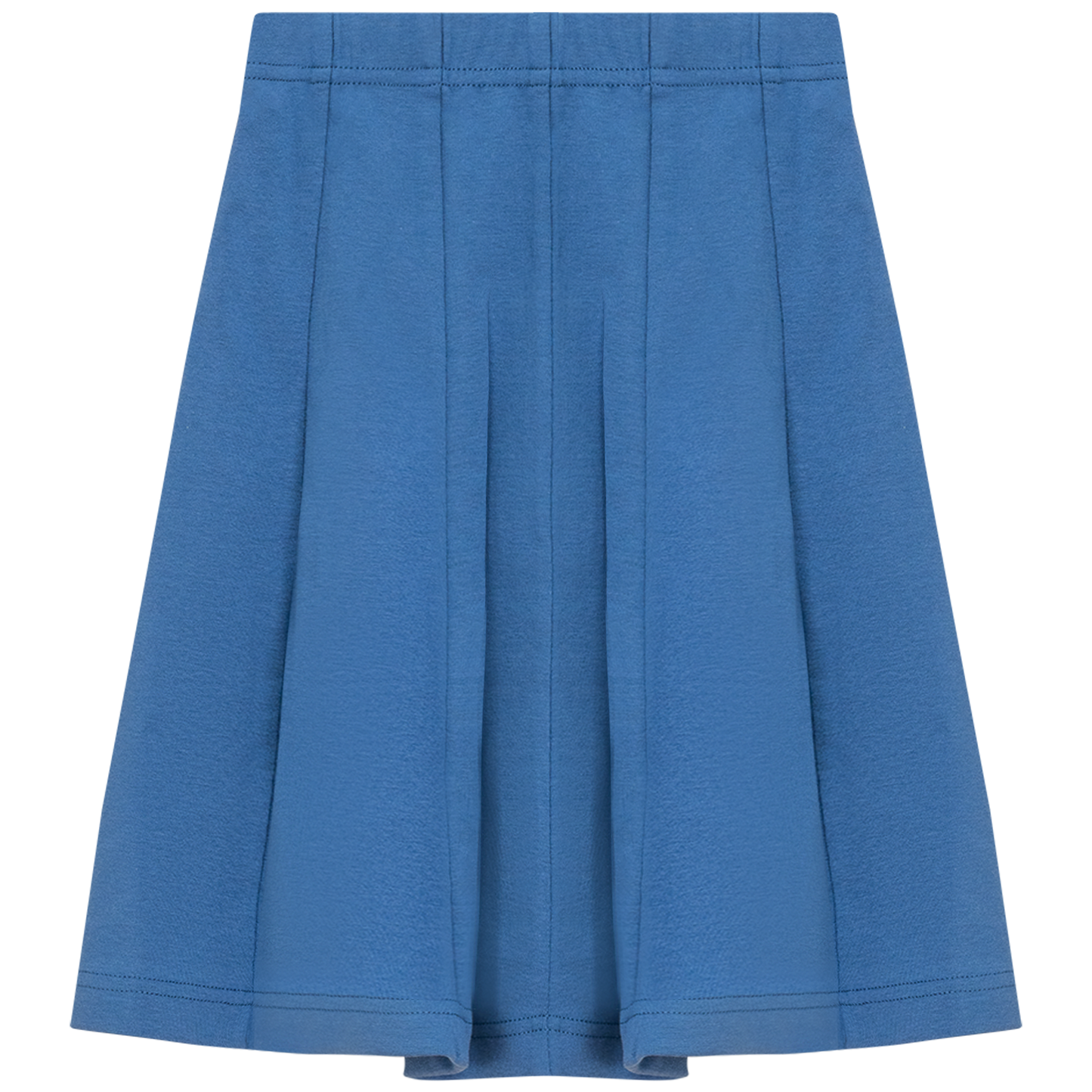 Ribbed Short Panel Skirt Light Denim