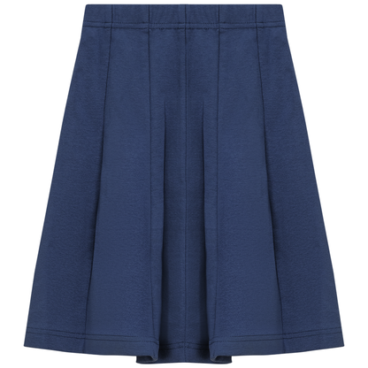 Ribbed Short Panel Skirt Navy