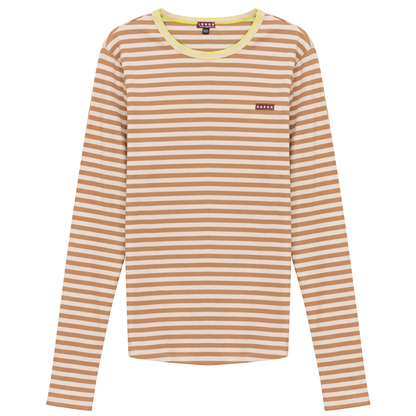 Striped Rib Top Camel