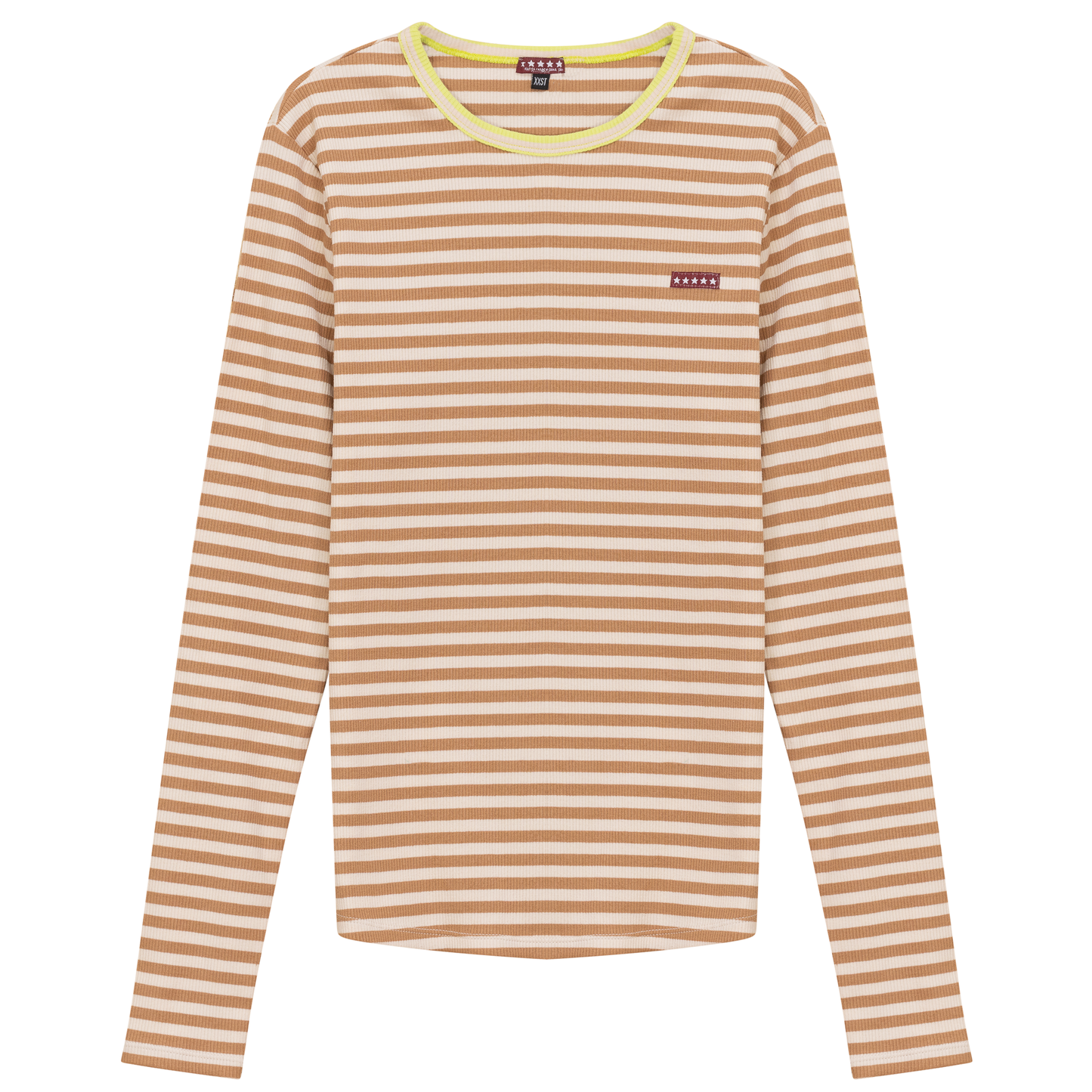 Striped Rib Top Camel