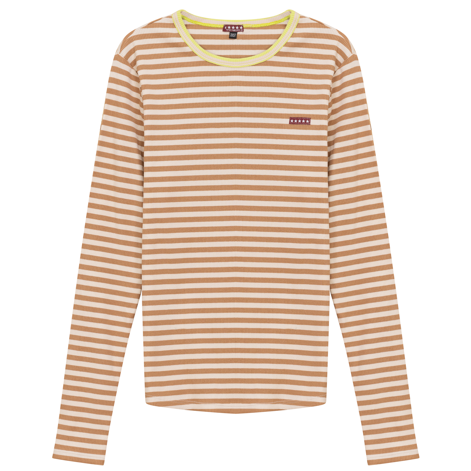 Striped Rib Top Camel