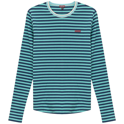 Striped Rib Top Navy