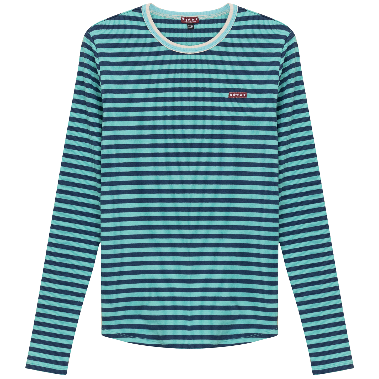 Striped Rib Top Navy