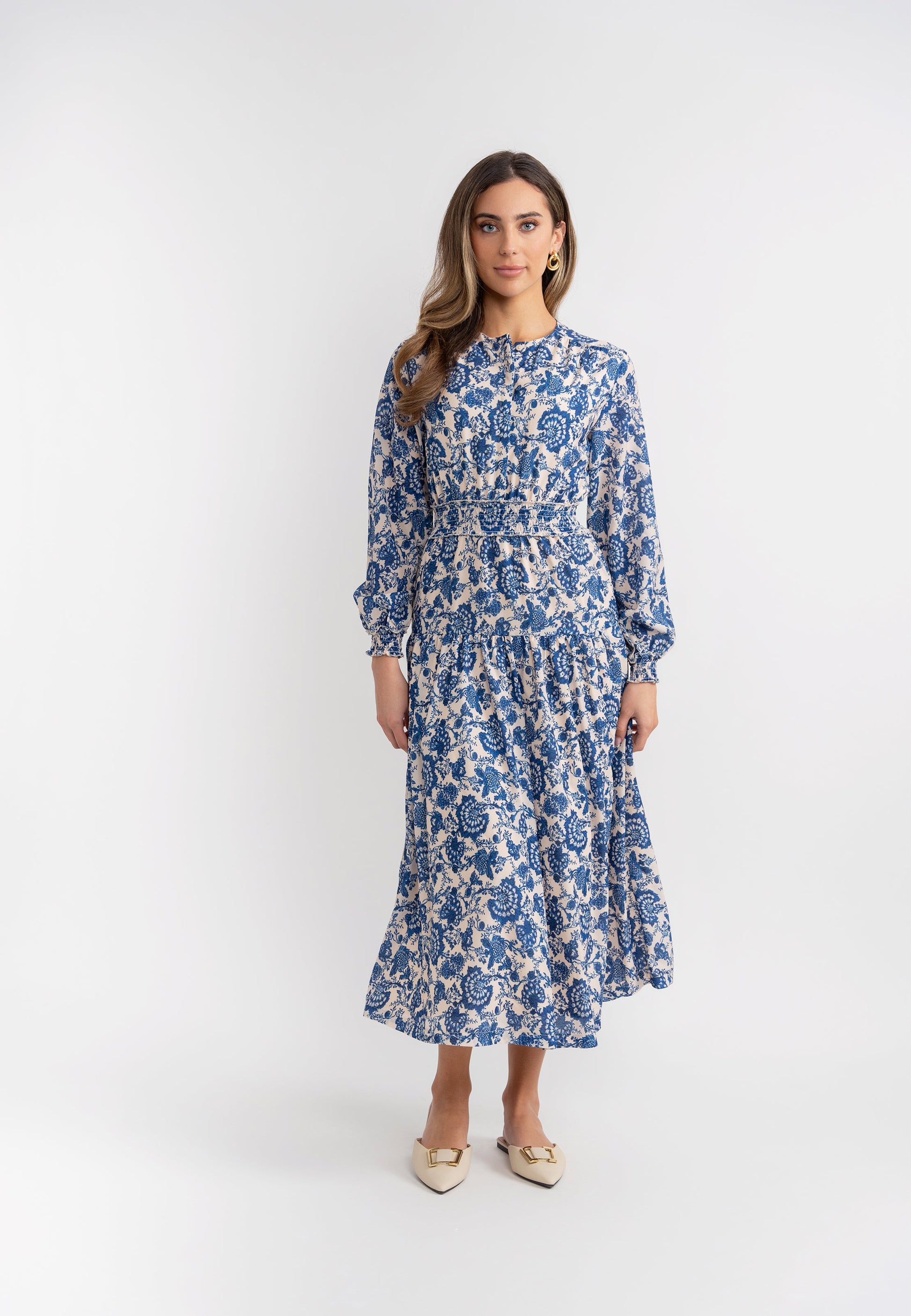 Woven Printed Midi Dress