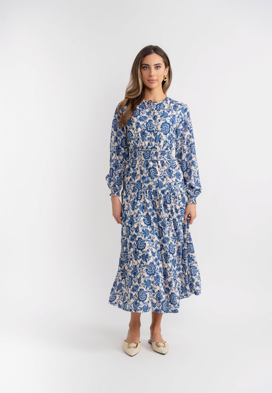 Woven Printed Midi Dress