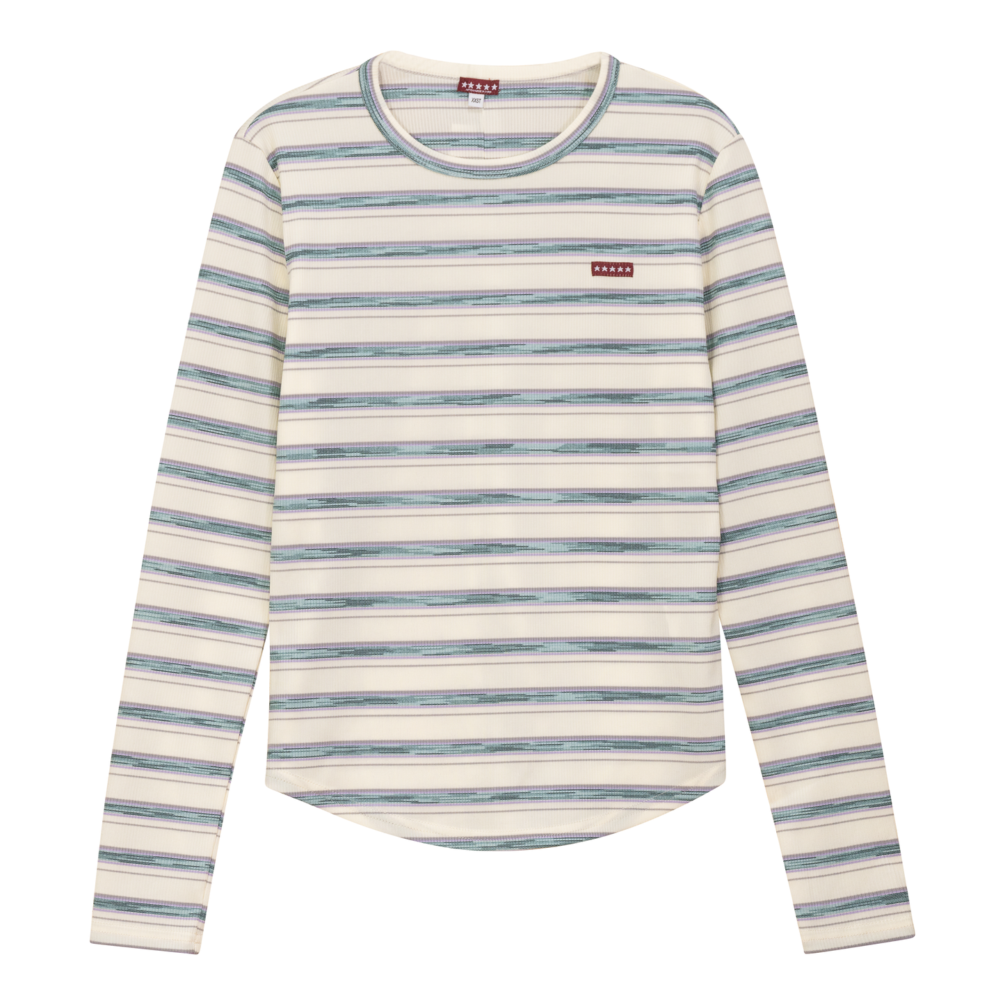 Distressed Stripe Top Sage