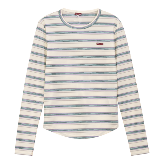 Distressed Stripe Top Sage