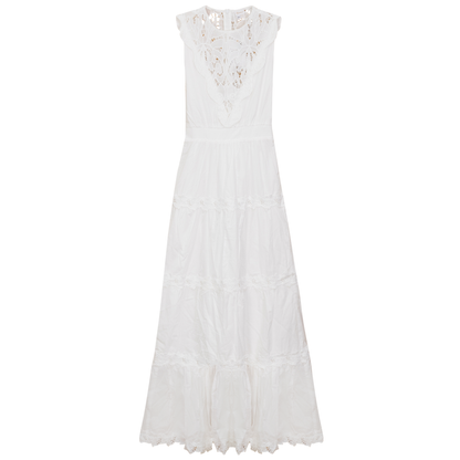 Midi Woven Jumper White