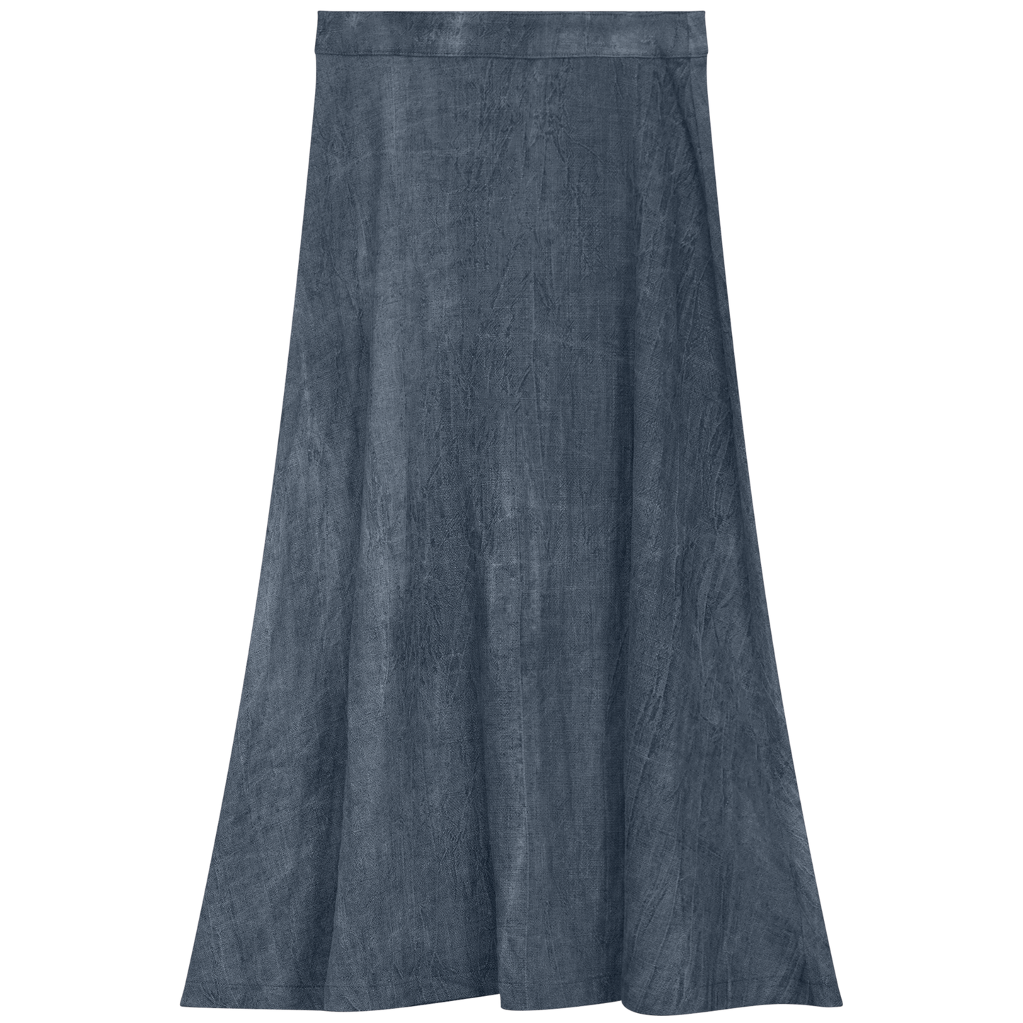Linen Flare Skirt Denim