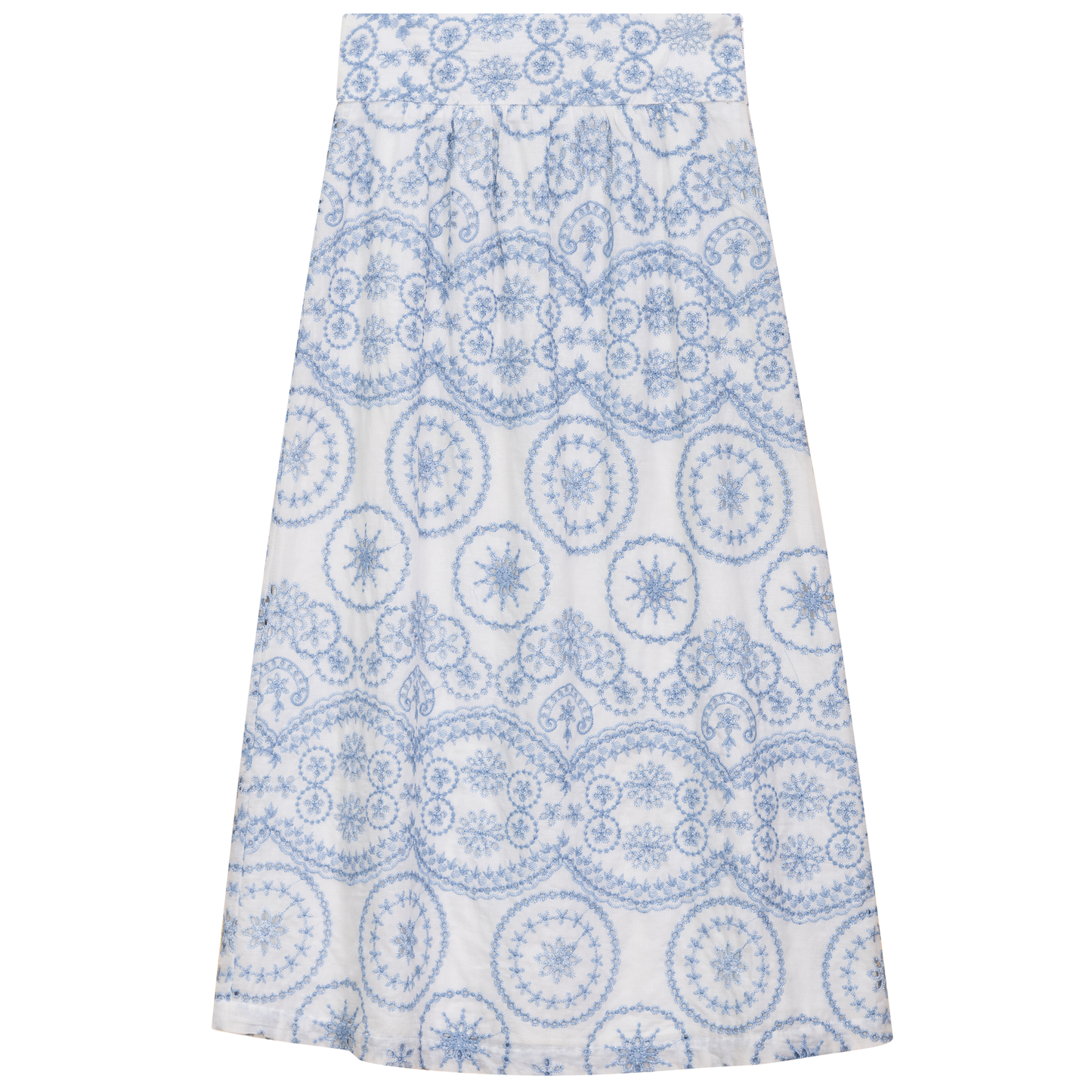 Woven Midi Skirt Blue