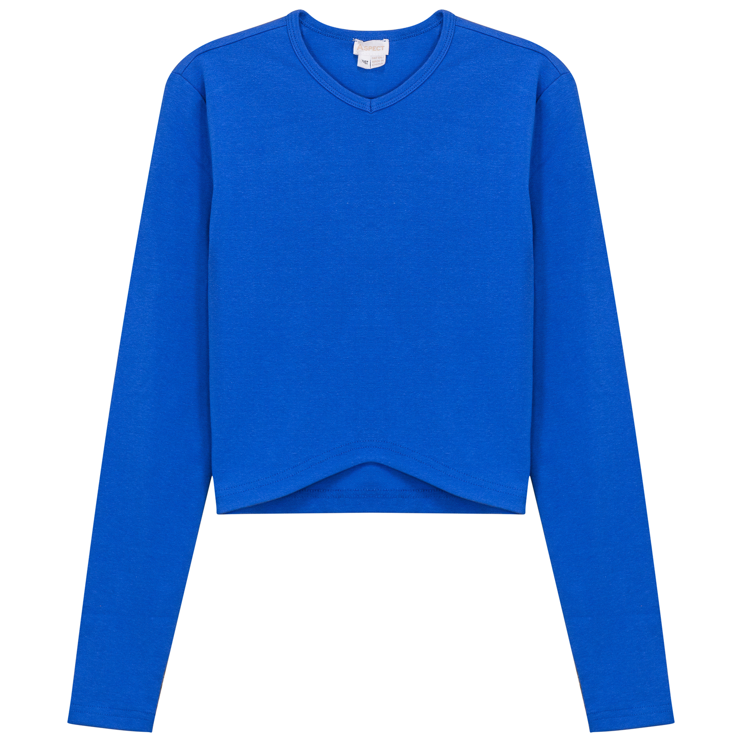 Triangle Ribbed Cropped Top Royal