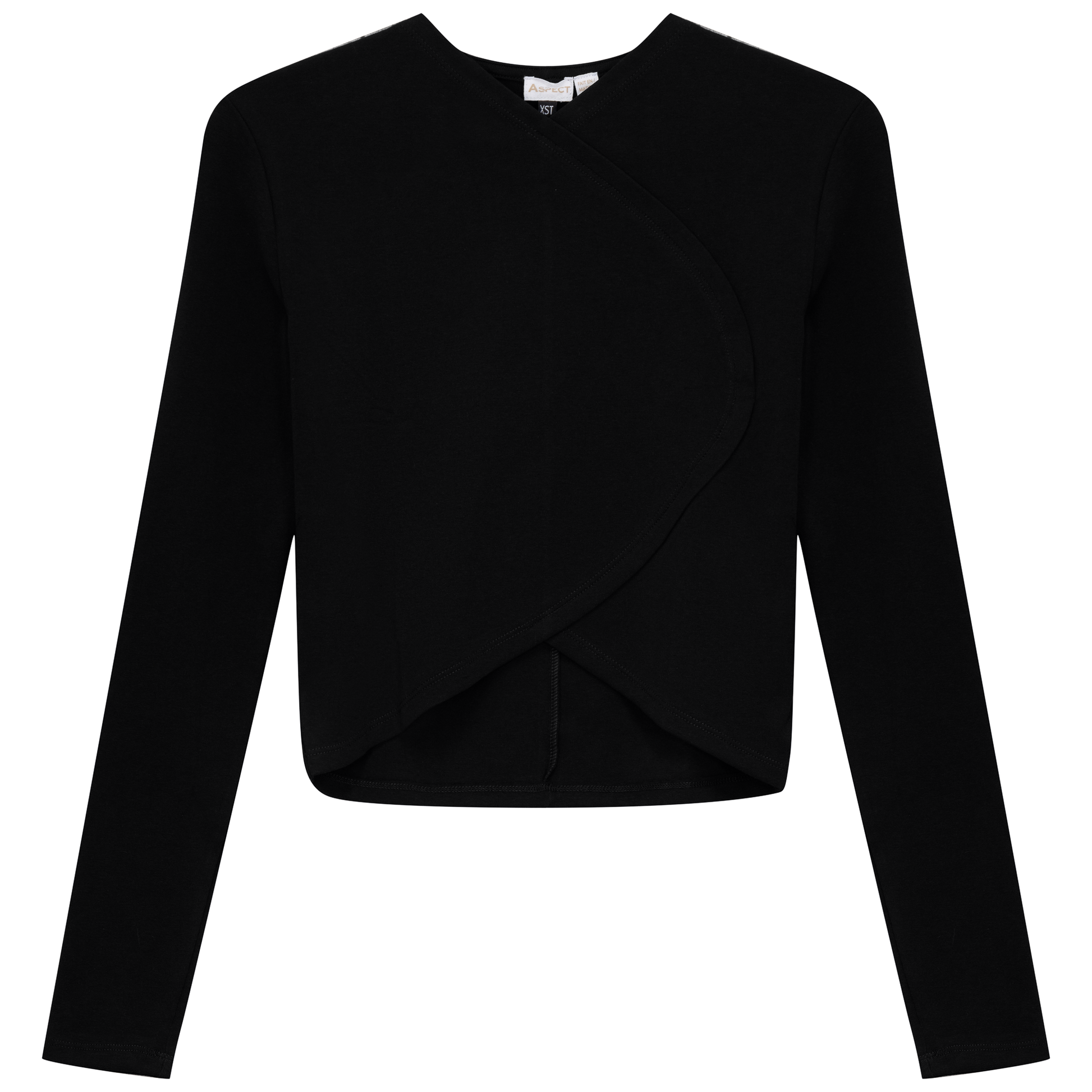 Cropped Rib Top Black