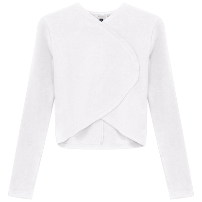 Cropped Rib Top White