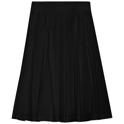 Pull On Pleated Skirt Black
