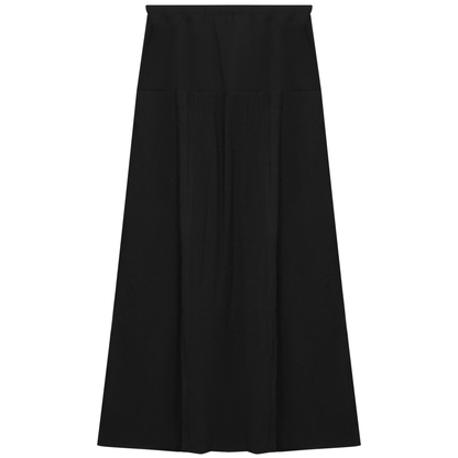 Maternity Maxi Copper Tencel Panel Skirt Black