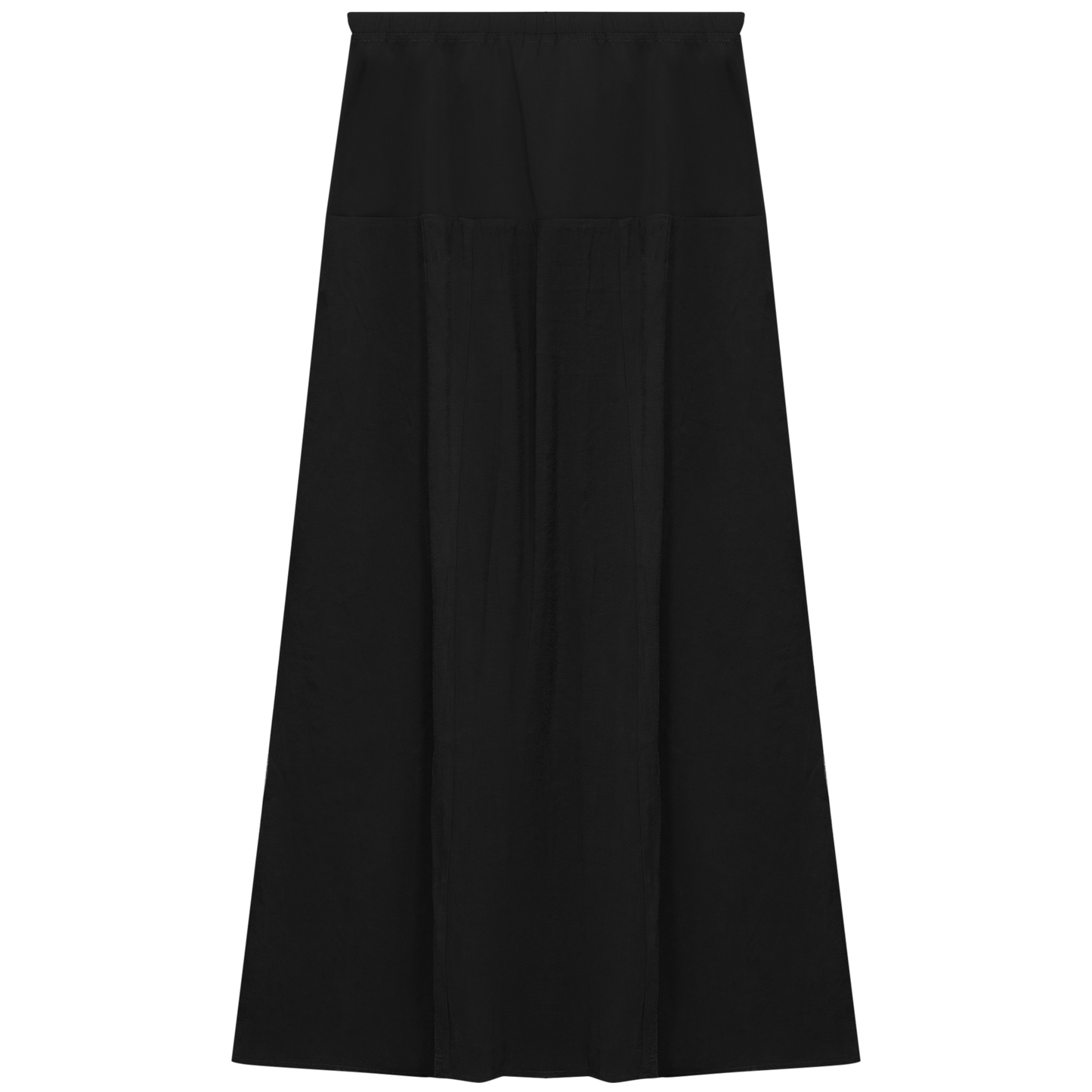 Maternity Maxi Copper Tencel Panel Skirt Black