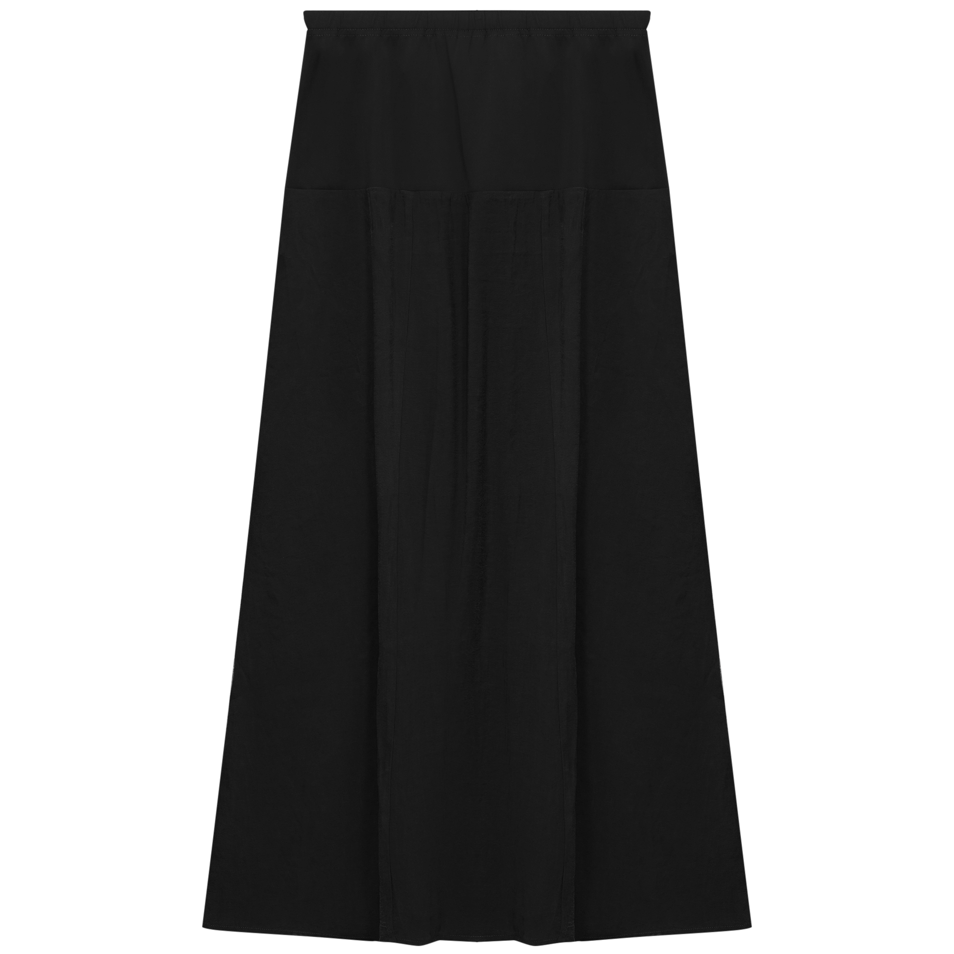Maternity Maxi Copper Tencel Panel Skirt Black