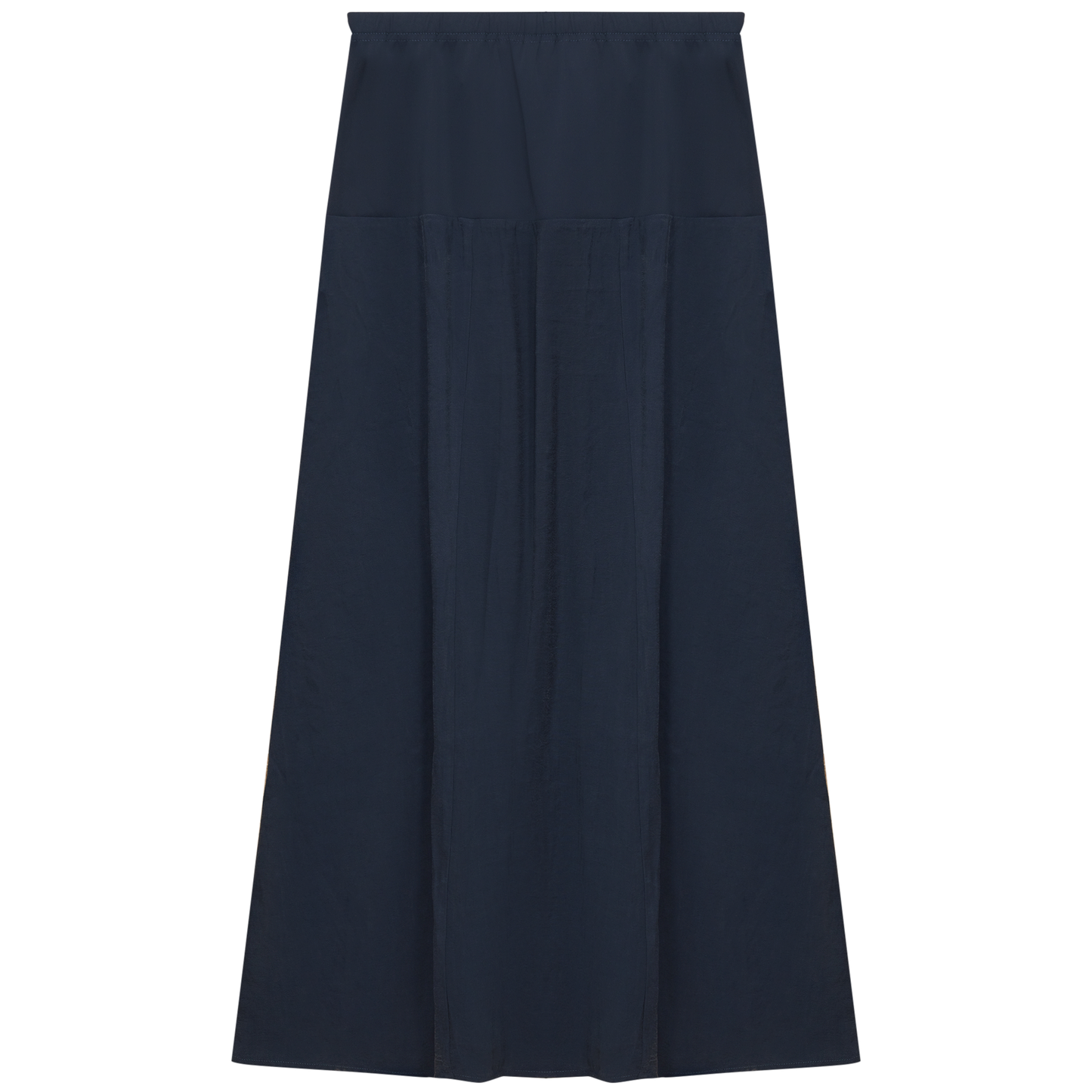 Maternity Maxi Copper Tencel Panel Skirt Midnight Blue