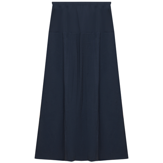 Maternity Maxi Copper Tencel Panel Skirt Midnight Blue
