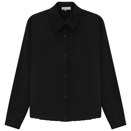 Maternity Cropped Copper Tencel Blouse