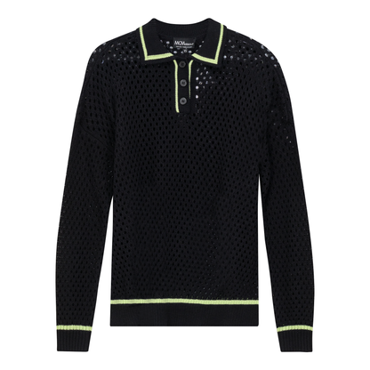 Maternity Crochet Top Black