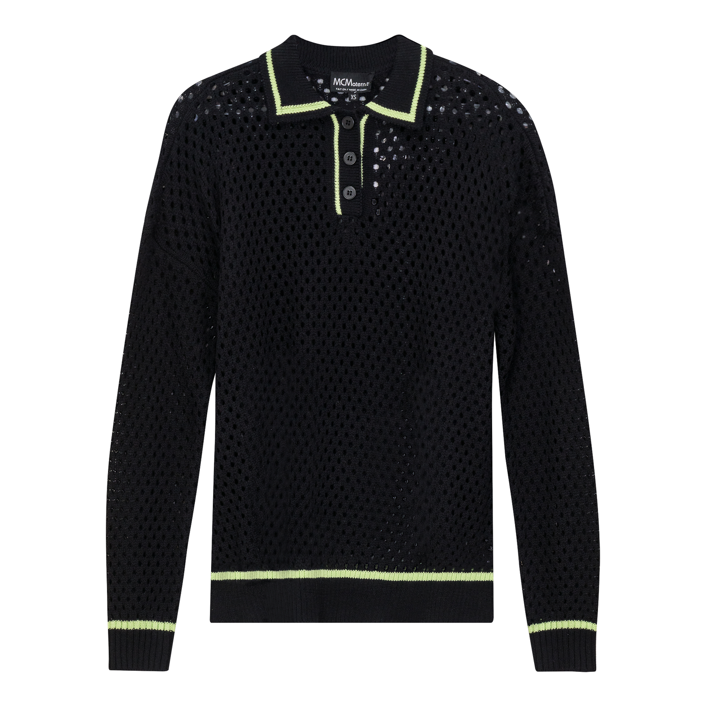 Maternity Crochet Top Black