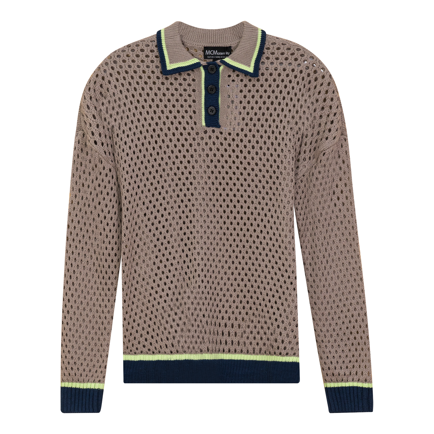 Maternity Crochet Top Stone