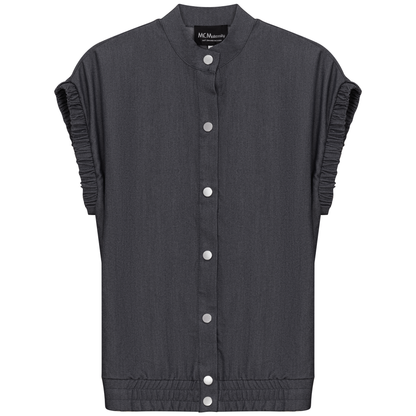 Maternity Denim Jacket Vest Black Denim